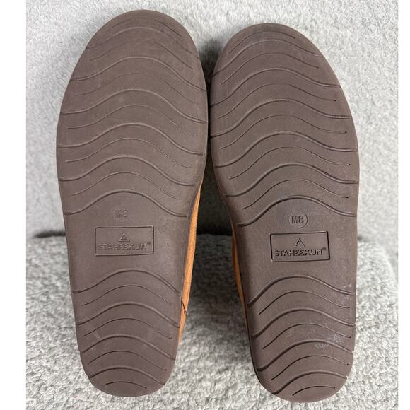 Staheekum Men\'s Moccasin Slippers Suede Upper Flannel Lining Size 8 NWOT/Box main image 5